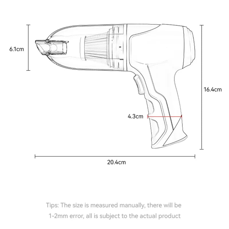 Yesido VC08 2-in-1 Blower and Vacuum Cleaner – Compact Design, High Efficiency, Ideal for Daily Cleaning
