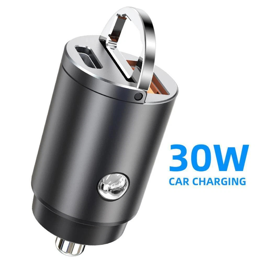 100W mini USB Pugan Car Fast Charger Adapter With Cable