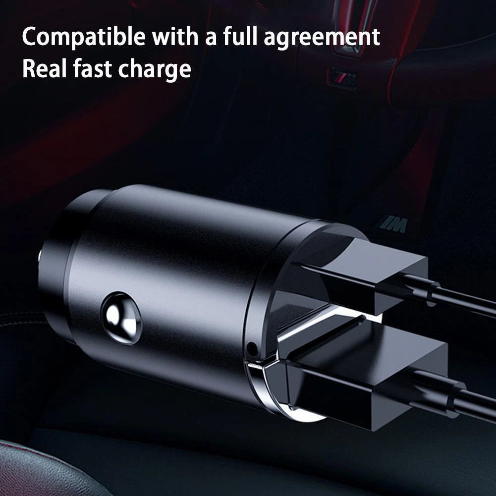 100W mini USB Pugan Car Fast Charger Adapter With Cable